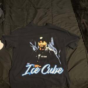 Ice Cube Black Blue Flame Graphic Tee